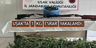 1 KG ESRAR YAKALANAN EVİN SAHİBİ GÖZALTINA ALINDI.