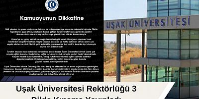 UŞAK ÜNİVERSİTESİNDEN FİLİSTİN'E 3 DİLDE KINAMA