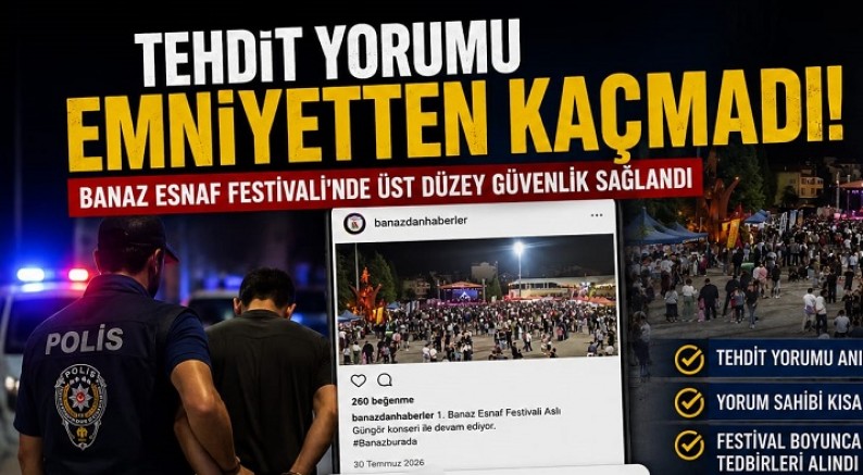 BANAZ EMNİYETİNDEN TEHDİT İÇEREN YORUMA ANINDA MÜDAHALE