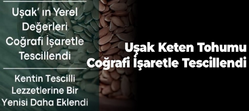 Uşak Keten Tohumu Coğrafi İşaretle Tescillendi