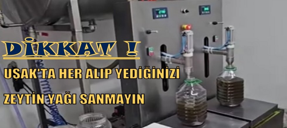 UŞAK'TA BİNLERCE LİTRE SAHTE YAĞ ELE GEÇİRİLDİ.