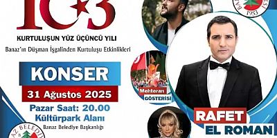 31 AĞUSTOS AKŞAMI BANAZ'I VE UŞAKLILARI MUHTEŞEM BİR GECE BEKLİYOR.