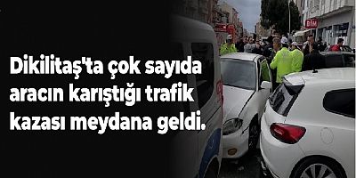 6 Aracın Karıştığı Kaza Ucuz Atlatıldı.