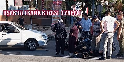 DÖNMEK İÇİN ACELE EDEN ARAÇ KARŞI YÖNDEN GELEN MOTORSİKLETE ÇARPTI