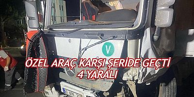 KAZA SONRASI ÖZEL ARAÇ HURDAYA DÖNDÜ