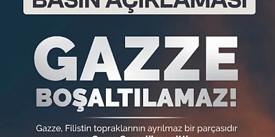 UŞAK SAADET PARTİSİ TEŞKİLATI GAZZE İLE İLGİLİ BASIN AÇIKLAMASI YAPTI.