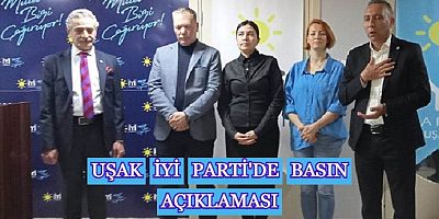 Uşak İyi Parti Basın Toplantısı Düzenledi.