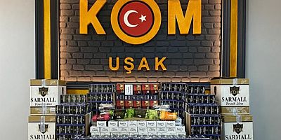 Uşak'ta 165 Bin Kaçak Makaron Yakalandı.