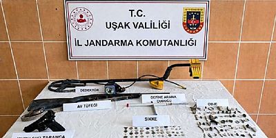 UŞAK'TA JANDARMA'DAN TARİHİ ESER OPERASYONU.