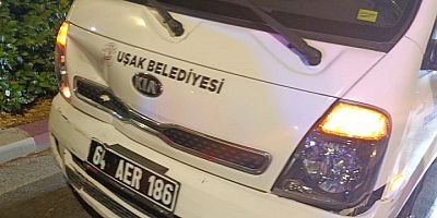 UŞAK'TA MEYDANA GELEN KAZA'DA BELEDİYE'NİN ŞOFÖRÜ ALKOLLÜ ÇIKTI.
