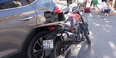 UŞAK'TA MOTOR KAZASI 1 YARALI.