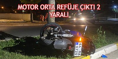 UŞAK'TA MOTOR KAZASI 2 YARALI