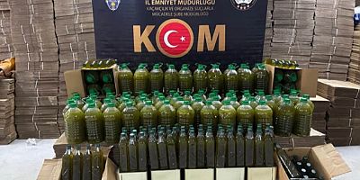 UŞAK'TA SAHTE ZEYTİNYAĞI OPERASYONU.
