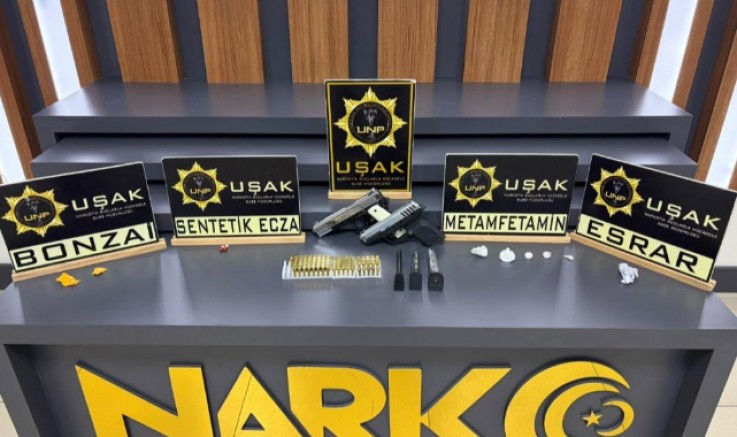 UŞAK'TA UYUŞTURUCU SATICILARINA DARBE 27 TUTUKLAMA